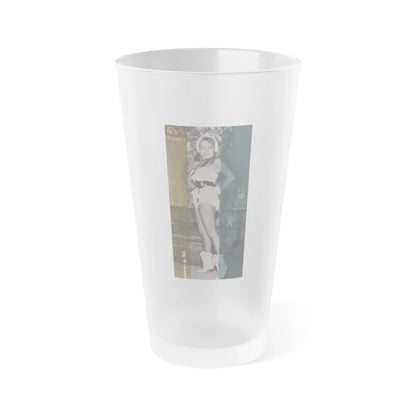 Terry Moore #596 - 3x5.5 Magazine Page Photo Clipping (Vintage Female Icon) Frosted Pint Glass 16oz-16oz-Frosted-Go Mug Yourself