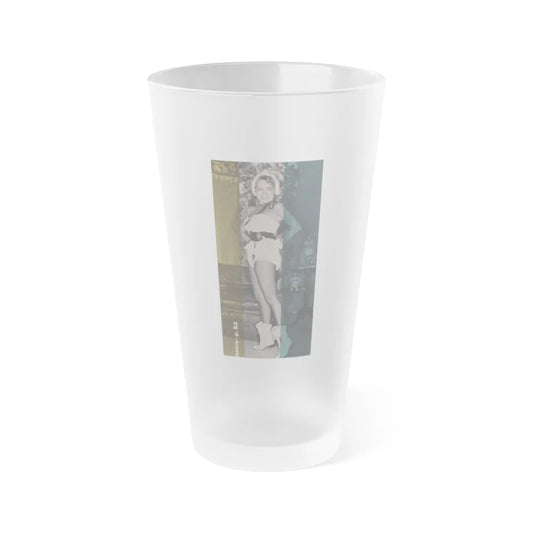 Terry Moore #596 - 3x5.5 Magazine Page Photo Clipping (Vintage Female Icon) Frosted Pint Glass 16oz-16oz-Frosted-Go Mug Yourself