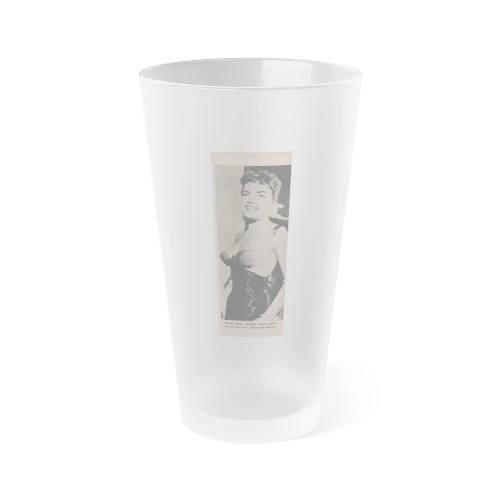 Terry Moore #597 - Picture Digest Mag. Dec. '56 - 1 B&W Photo (Vintage Female Icon) Frosted Pint Glass 16oz-16oz-Frosted-Go Mug Yourself