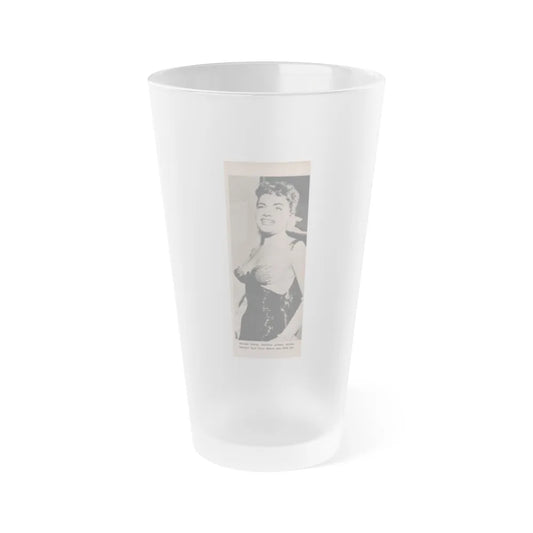 Terry Moore #597 - Picture Digest Mag. Dec. '56 - 1 B&W Photo (Vintage Female Icon) Frosted Pint Glass 16oz-16oz-Frosted-Go Mug Yourself
