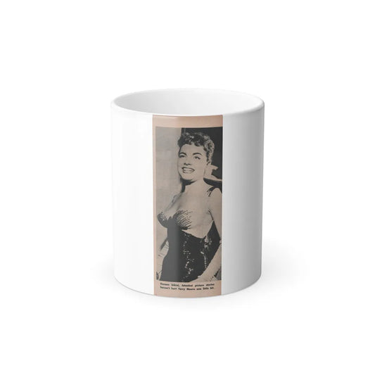 Terry Moore #597 - Picture Digest Mag. Dec. '56 - 1 B&W Photo (Vintage Female Icons) Color Changing Mug 11oz-Go Mug Yourself