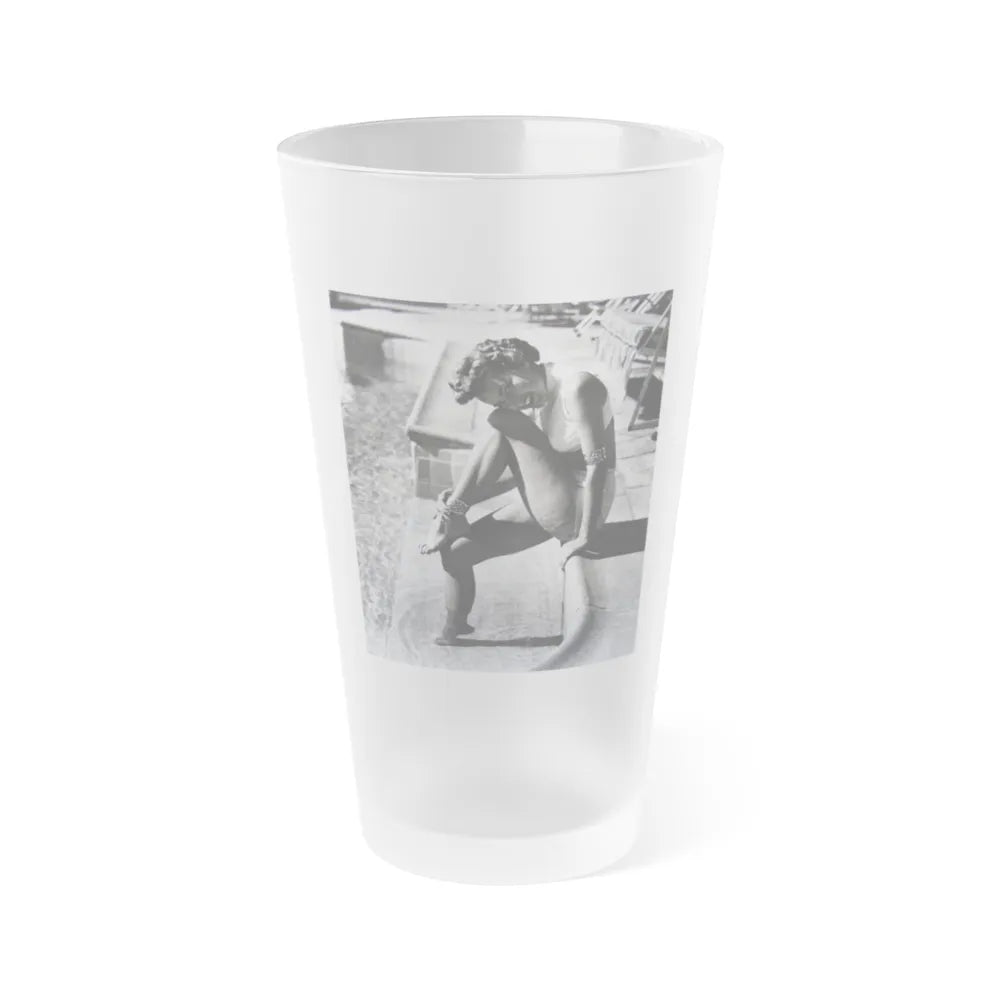 Terry Moore #608 (Vintage Female Icon) Frosted Pint Glass 16oz-16oz-Frosted-Go Mug Yourself
