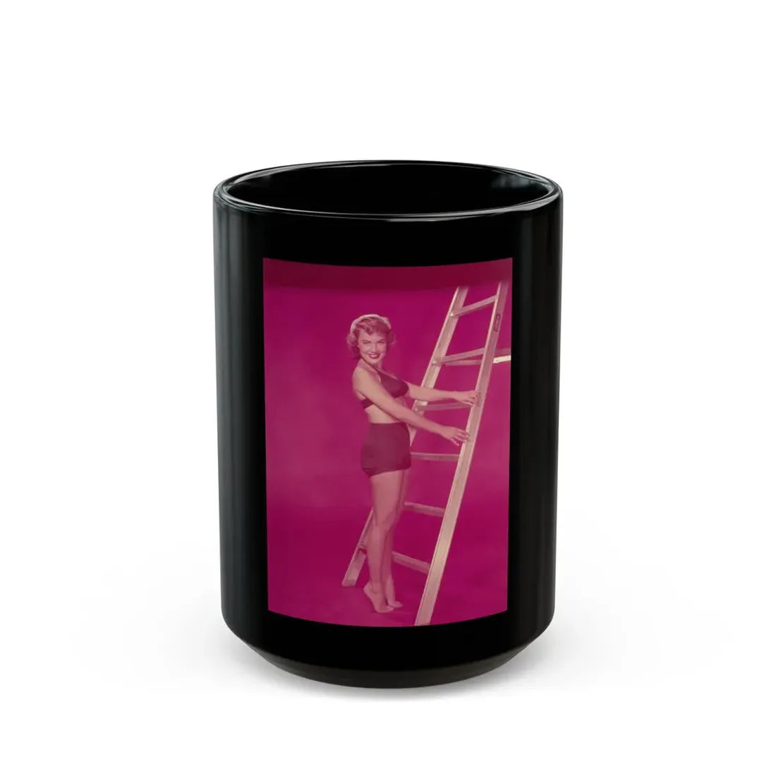Terry Moore #613 (Vintage Female Icon) Black Coffee Mug 15oz - Go Mug Yourself