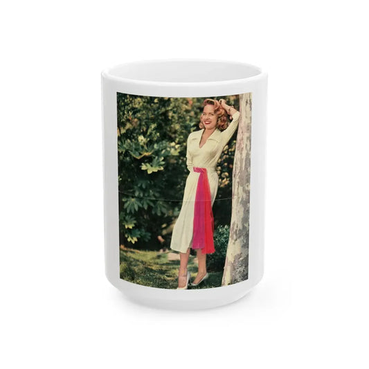 Terry Moore #616 (Vintage Female Icon) White Coffee Mug 15oz - Go Mug Yourself