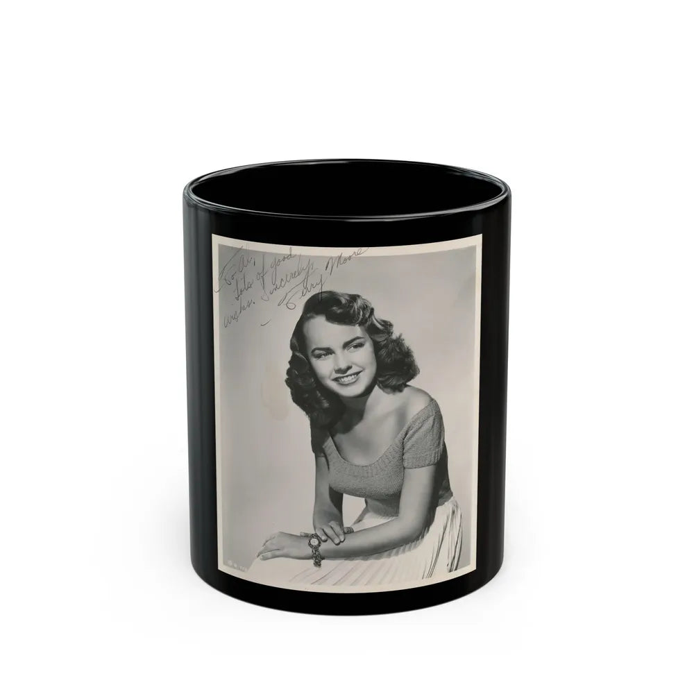 Terry Moore #619 (Vintage Female Icon) Black Coffee Mug-11oz-Go Mug Yourself