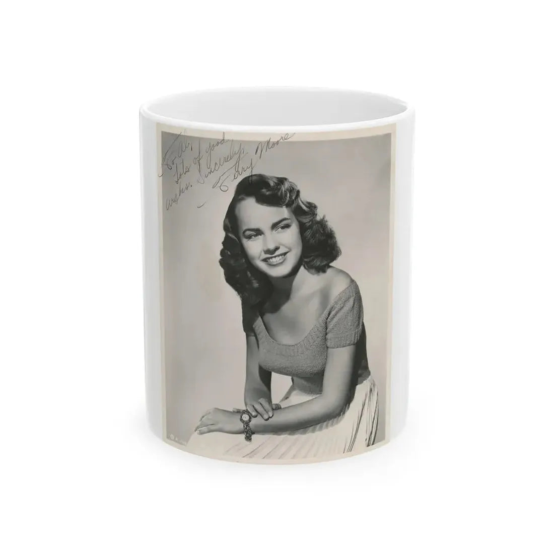 Terry Moore #619 (Vintage Female Icon) White Coffee Mug 11oz - Go Mug Yourself