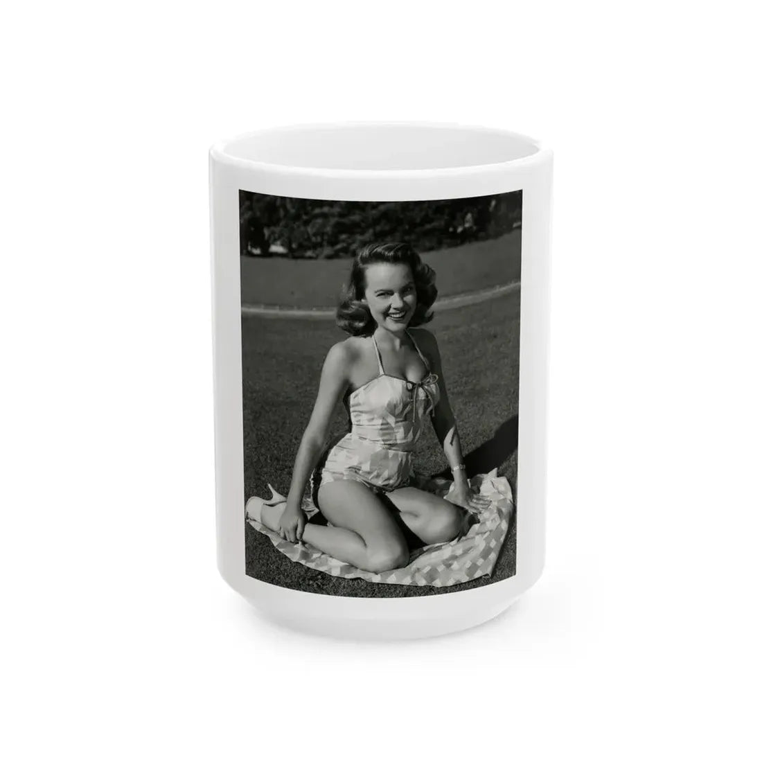 Terry Moore #630 (Vintage Female Icon) White Coffee Mug 15oz - Go Mug Yourself