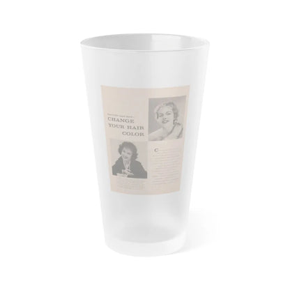 Terry Moore #632 - Magazine Page with, 2 B&W Photos & Article (Vintage Female Icon) Frosted Pint Glass 16oz-16oz-Frosted-Go Mug Yourself