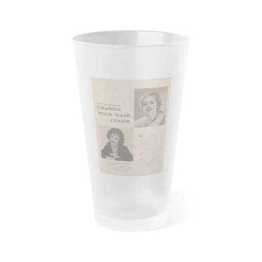 Terry Moore #632 - Magazine Page with, 2 B&W Photos & Article (Vintage Female Icon) Frosted Pint Glass 16oz 16oz Frosted - Go Mug Yourself