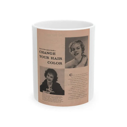 Terry Moore #632 - Magazine Page with, 2 B&W Photos & Article (Vintage Female Icon) White Coffee Mug 11oz - Go Mug Yourself