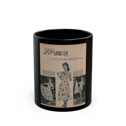Terry Moore #634 - Magazine Page 3 B&W Photos & Captions (Vintage Female Icon) Black Coffee Mug 11oz - Go Mug Yourself