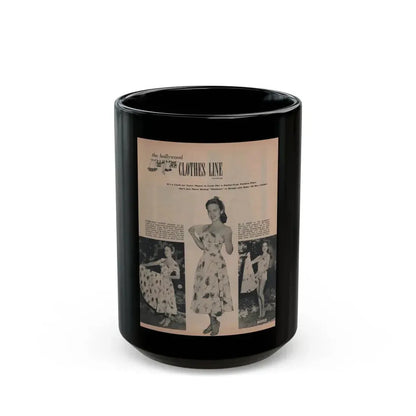 Terry Moore #634 - Magazine Page 3 B&W Photos & Captions (Vintage Female Icon) Black Coffee Mug 15oz - Go Mug Yourself