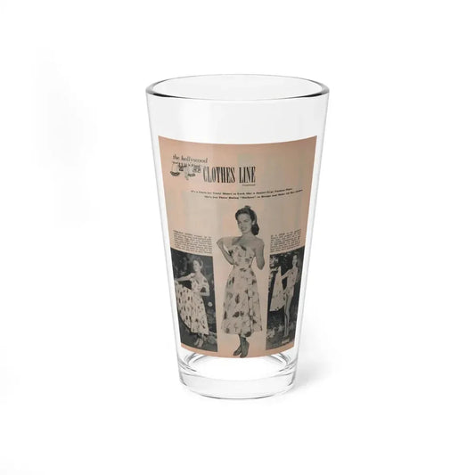 Terry Moore #634 - Magazine Page 3 B&W Photos & Captions (Vintage Female Icon) Pint Glass 16oz 16oz - Go Mug Yourself