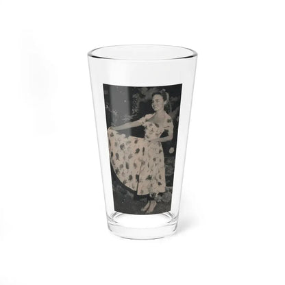 Terry Moore #635 - Magazine Page 1 Cropped B&W Photo (Vintage Female Icon) Pint Glass 16oz 16oz - Go Mug Yourself