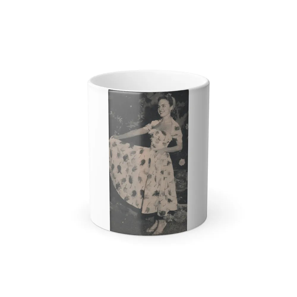 Terry Moore #635 - Magazine Page 1 Cropped B&W Photo (Vintage Female Icons) Color Changing Mug 11oz-11oz-Go Mug Yourself