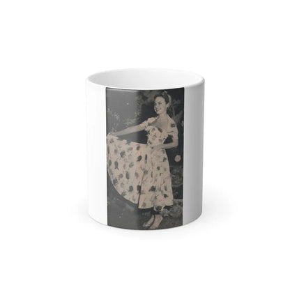 Terry Moore #635 - Magazine Page 1 Cropped B&W Photo (Vintage Female Icons) Color Changing Mug 11oz-11oz-Go Mug Yourself