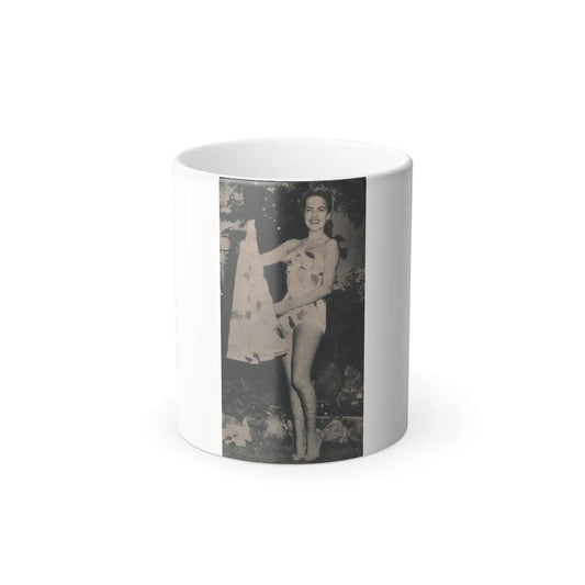 Terry Moore #637 - Magazine Page 1 Cropped B&W Photo (Vintage Female Icons) Color Changing Mug 11oz-11oz-Go Mug Yourself