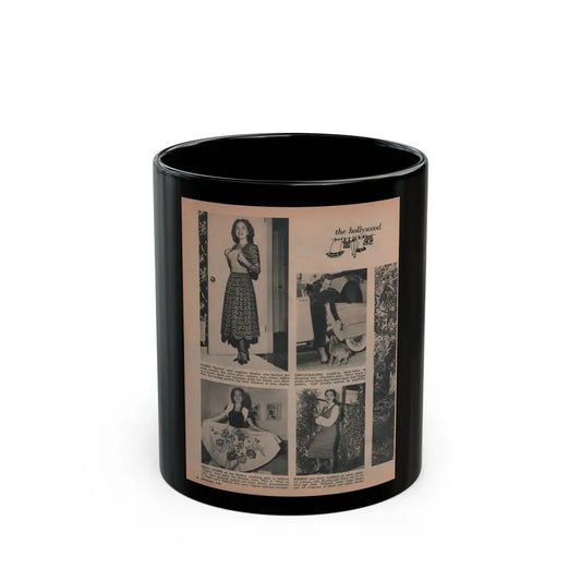 Terry Moore #638 - Magazine Page 4 B&W Photos+4 Captions (Vintage Female Icon) Black Coffee Mug 11oz - Go Mug Yourself