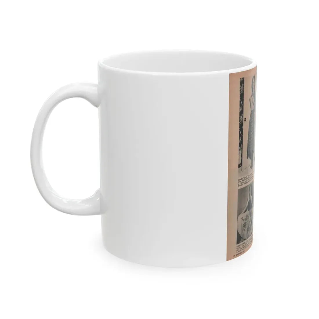 Terry Moore #638 - Magazine Page 4 B&W Photos+4 Captions (Vintage Female Icon) White Coffee Mug - Go Mug Yourself