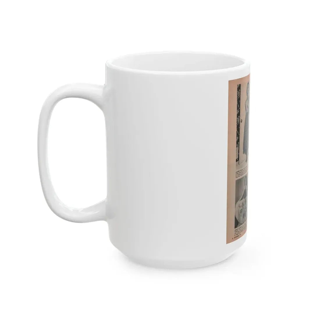 Terry Moore #638 - Magazine Page 4 B&W Photos+4 Captions (Vintage Female Icon) White Coffee Mug - Go Mug Yourself