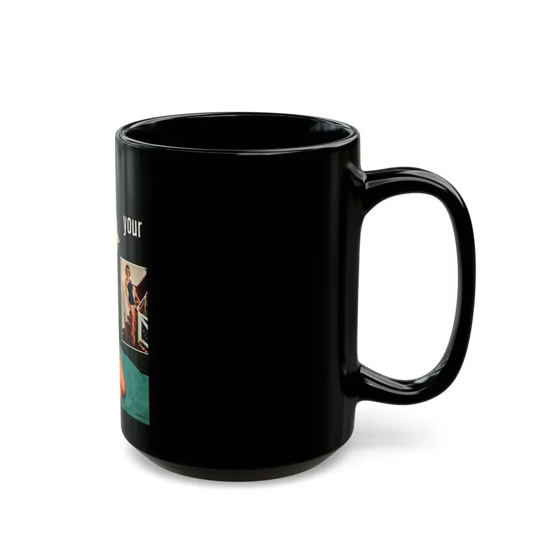 Terry Moore #640 - Magazine Page 2 Photos Circa 50's (Vintage Female Icon) Black Coffee Mug - Go Mug Yourself