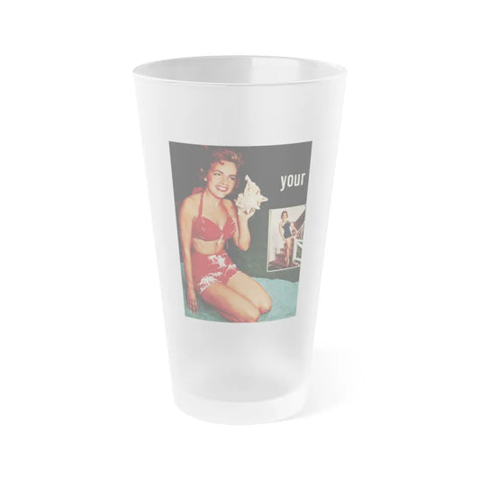 Terry Moore #640 - Magazine Page 2 Photos Circa 50's (Vintage Female Icon) Frosted Pint Glass 16oz-16oz-Frosted-Go Mug Yourself