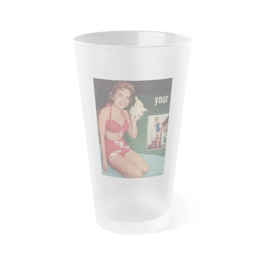 Terry Moore #640 - Magazine Page 2 Photos Circa 50's1 (Vintage Female Icon) Frosted Pint Glass 16oz-16oz-Frosted-Go Mug Yourself