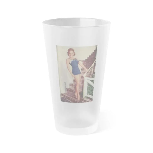 Terry Moore #641 - Magazine Page 1 Color Photo of 2 Croppd to 1 Circa 50's (Vintage Female Icon) Frosted Pint Glass 16oz 16oz Frosted - Go Mug Yourself