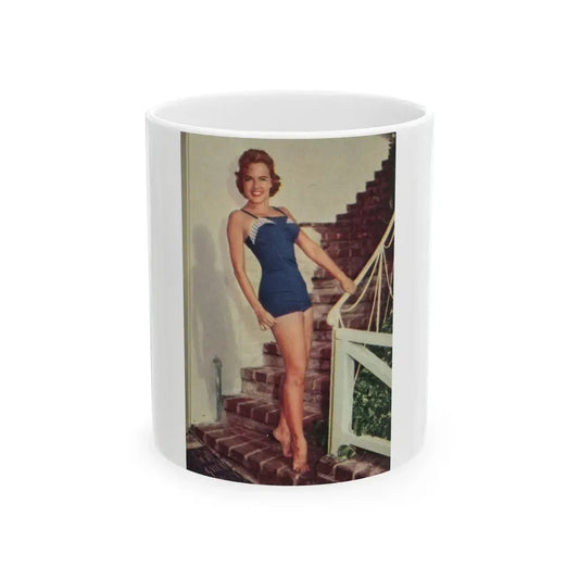 Terry Moore #641 - Magazine Page 1 Color Photo of 2 Croppd to 1 Circa 50's (Vintage Female Icon) White Coffee Mug 11oz - Go Mug Yourself