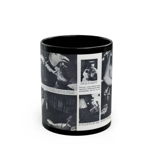 Terry Moore #643 [Pages 146 & 147] Pages 3 & 4 of 6+5 B&W Photos & Captions from Pageant Digest Mag. July '55 (Vintage Female Icon) Black Coffee Mug 11oz - Go Mug Yourself