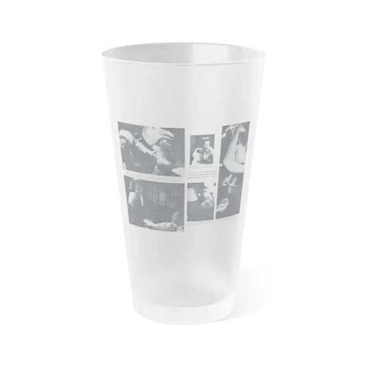 Terry Moore #643 [Pages 146 & 147] Pages 3 & 4 of 6+5 B&W Photos & Captions from Pageant Digest Mag. July '55 (Vintage Female Icon) Frosted Pint Glass 16oz 16oz Frosted - Go Mug Yourself