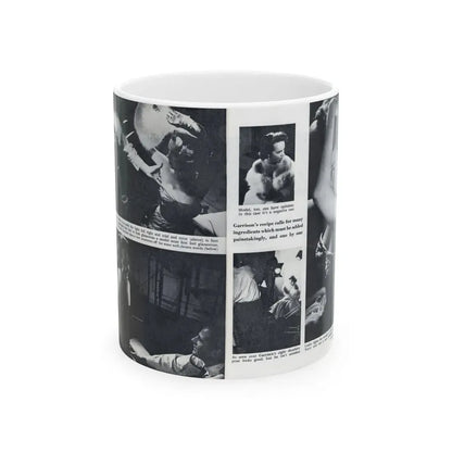 Terry Moore #643 [Pages 146 & 147] Pages 3 & 4 of 6+5 B&W Photos & Captions from Pageant Digest Mag. July '55 (Vintage Female Icon) White Coffee Mug 11oz - Go Mug Yourself
