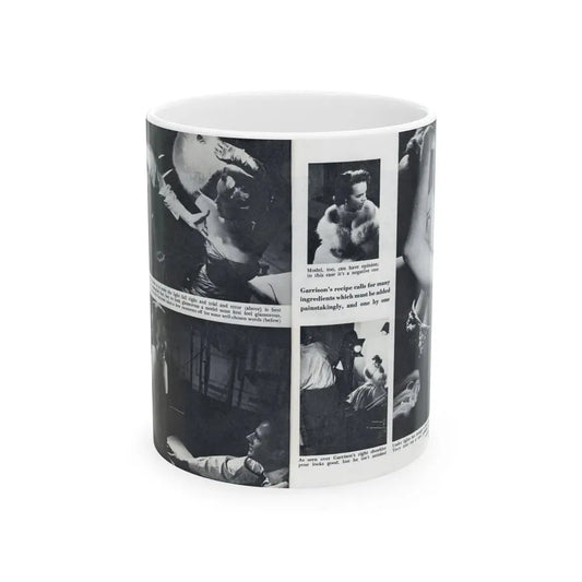 Terry Moore #643 [Pages 146 & 147] Pages 3 & 4 of 6+5 B&W Photos & Captions from Pageant Digest Mag. July '55 (Vintage Female Icon) White Coffee Mug 11oz - Go Mug Yourself