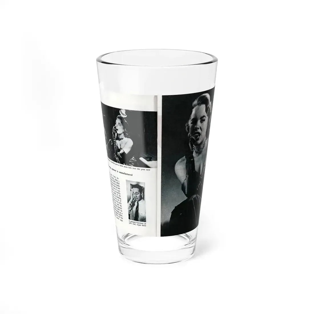 Terry Moore #644 [Pages 148 & 149] Pages 5 & 6 of 6+3 B&W Photos, Brief Paragraph & Captions from Pageant Digest Mag. July '55 (Vintage Female Icon) Pint Glass 16oz 16oz - Go Mug Yourself