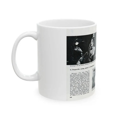 Terry Moore #644 [Pages 148 & 149] Pages 5 & 6 of 6+3 B&W Photos, Brief Paragraph & Captions from Pageant Digest Mag. July '55 (Vintage Female Icon) White Coffee Mug - Go Mug Yourself