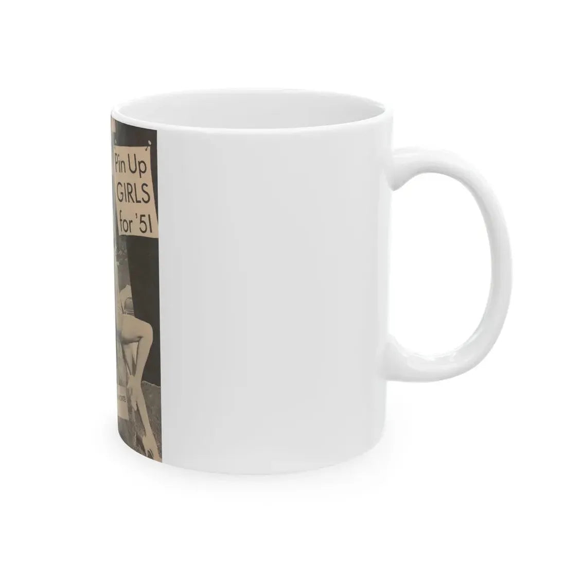 Terry Moore #648 - 8x10.5 B&W Magazine Pin-Up from 1951 with, Rhonda Fleming on the left (Vintage Female Icon) White Coffee Mug - Go Mug Yourself