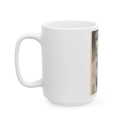 Terry Moore #649 - 8x10.5 1 B&W Magazine Glamour Portrait Photo Circa 1953 (Vintage Female Icon) White Coffee Mug - Go Mug Yourself