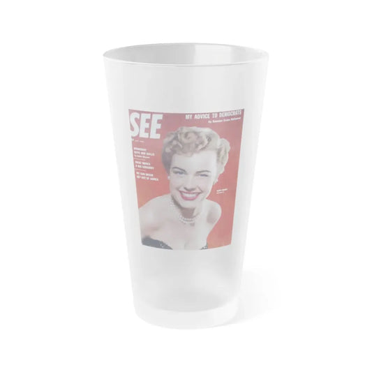 Terry Moore #65 - Mag. Cover (Vintage Female Icon) Frosted Pint Glass 16oz 16oz Frosted - Go Mug Yourself