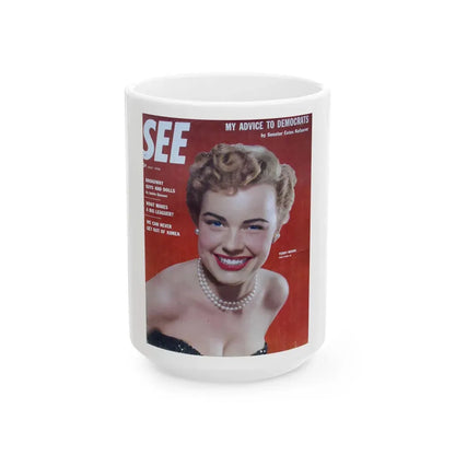 Terry Moore #65 - Mag. Cover (Vintage Female Icon) White Coffee Mug 15oz - Go Mug Yourself