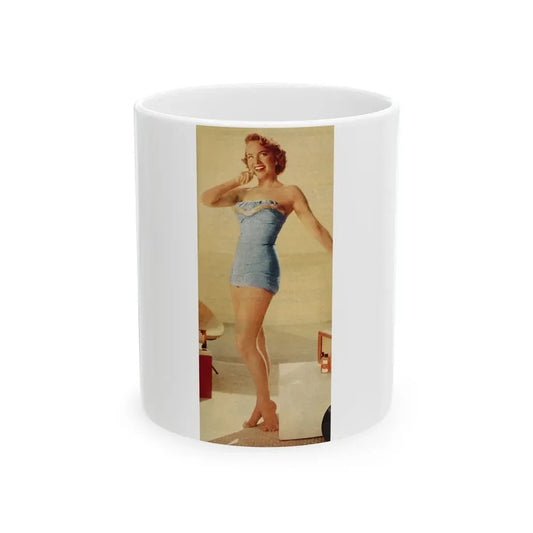 Terry Moore #651 - 3x7 Color Magazine Photo Clipping Circa 50's (Vintage Female Icon) White Coffee Mug 11oz - Go Mug Yourself