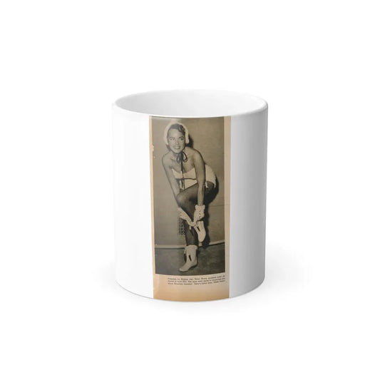 Terry Moore #652 - B&W Magazine Photo Clipping Circa 50's (Vintage Female Icon) Color Changing Mug 11oz 11oz - Go Mug Yourself