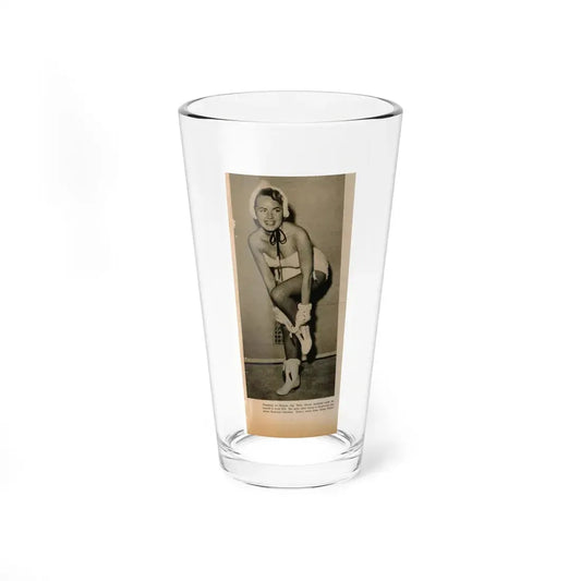 Terry Moore #652 - B&W Magazine Photo Clipping Circa 50's (Vintage Female Icon) Pint Glass 16oz 16oz - Go Mug Yourself
