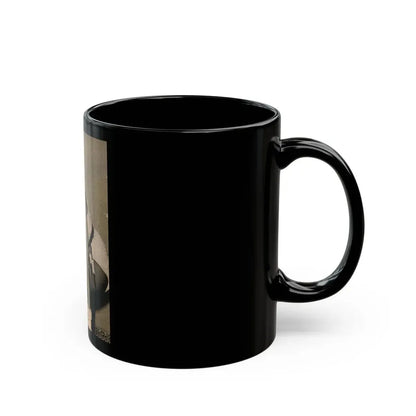 Terry Moore #653 - B&W Magazine Photo Clipping Circa 50's (Vintage Female Icon) Black Coffee Mug - Go Mug Yourself