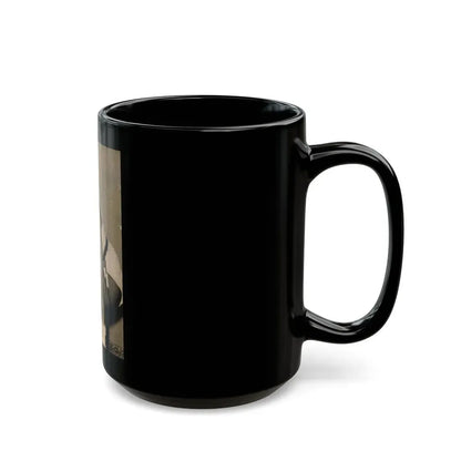 Terry Moore #653 - B&W Magazine Photo Clipping Circa 50's (Vintage Female Icon) Black Coffee Mug - Go Mug Yourself