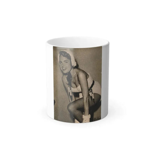 Terry Moore #653 - B&W Magazine Photo Clipping Circa 50's (Vintage Female Icon) Color Changing Mug 11oz 11oz - Go Mug Yourself