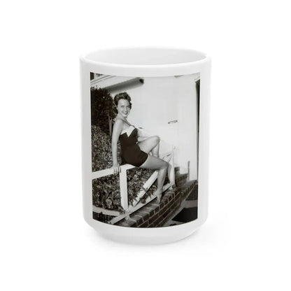 Terry Moore #655 (Vintage Female Icon) White Coffee Mug 15oz - Go Mug Yourself