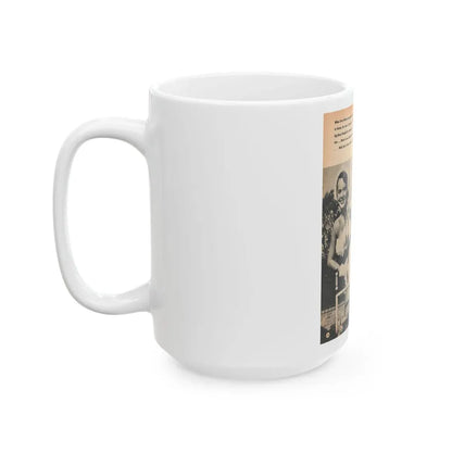 Terry Moore #657 - 8x11 Circa 50's Magazine Page 2 B&W Photos & Captions (Vintage Female Icon) White Coffee Mug - Go Mug Yourself