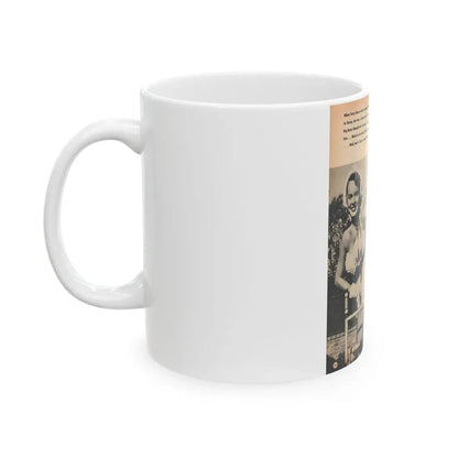 Terry Moore #657 - 8x11 Circa 50's Magazine Page 2 B&W Photos & Captions (Vintage Female Icon) White Coffee Mug - Go Mug Yourself