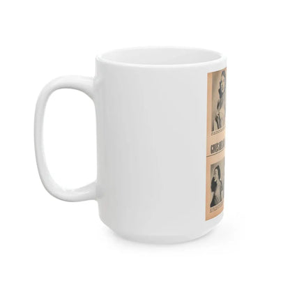 Terry Moore #658 - 8x10 Circa 50's Magzine Page with, 5 Small B&W Photos & Captions (Vintage Female Icon) White Coffee Mug - Go Mug Yourself