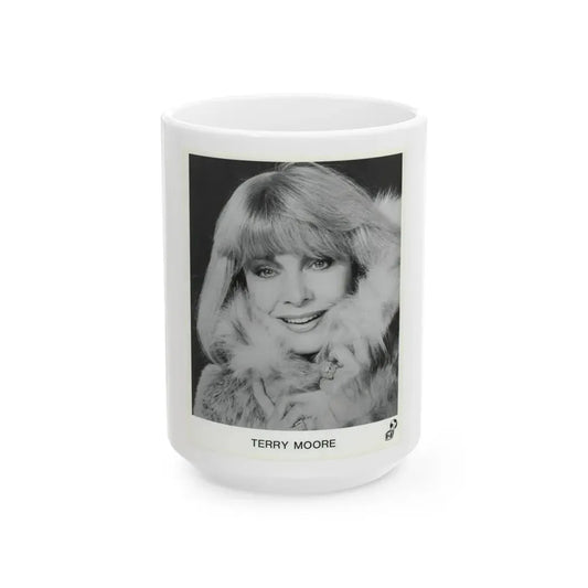 Terry Moore #665 (Vintage Female Icon) White Coffee Mug 15oz - Go Mug Yourself